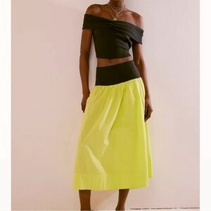 NWOT Free People Cooler in Capri Off the Shoulder Top & Skirt